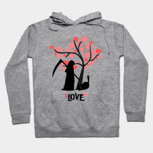 Cats & Death- love forever Hoodie